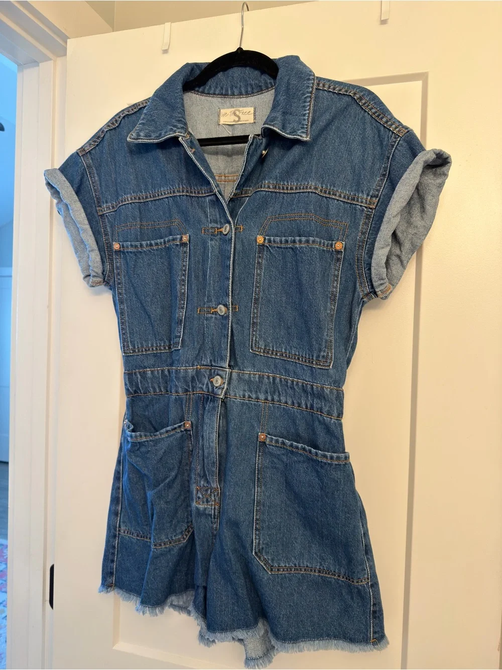 Free People Denim Romper Size S - Worn Once